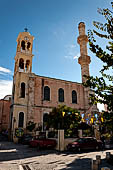 Hania - A minaret (missing its top) adorns the church of yios Niklaos in the Plata 1821. 